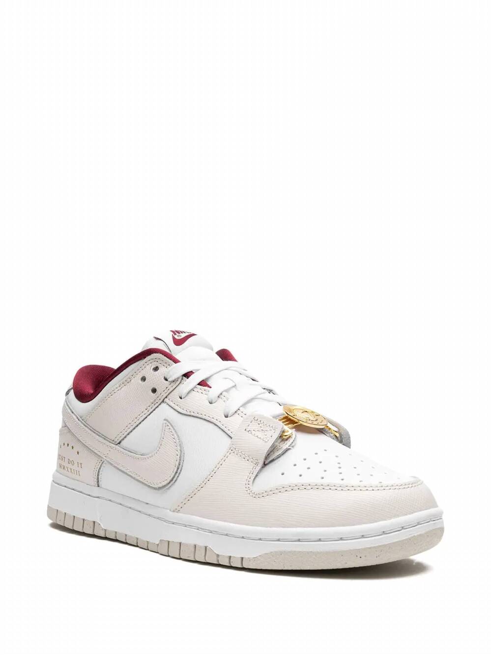 NEW NIKE women's dunk low sneakers in just do it white - Picture 3 of 6